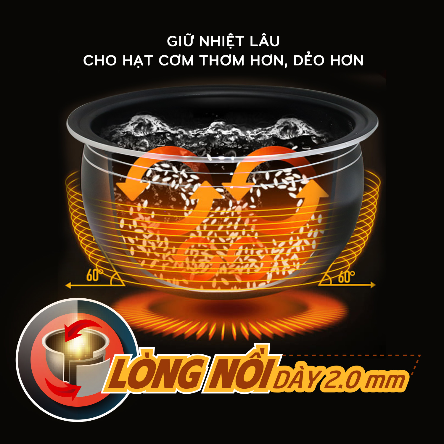 Nồi cơm điện tử Comet CM8088 1.8L – Công nghệ Fuzzy Logic, lòng niêu chống dính, làm nóng 3D – Nấu đa năng, tiết kiệm điện – Hàng chính hãng, bảo hành 1 năm
