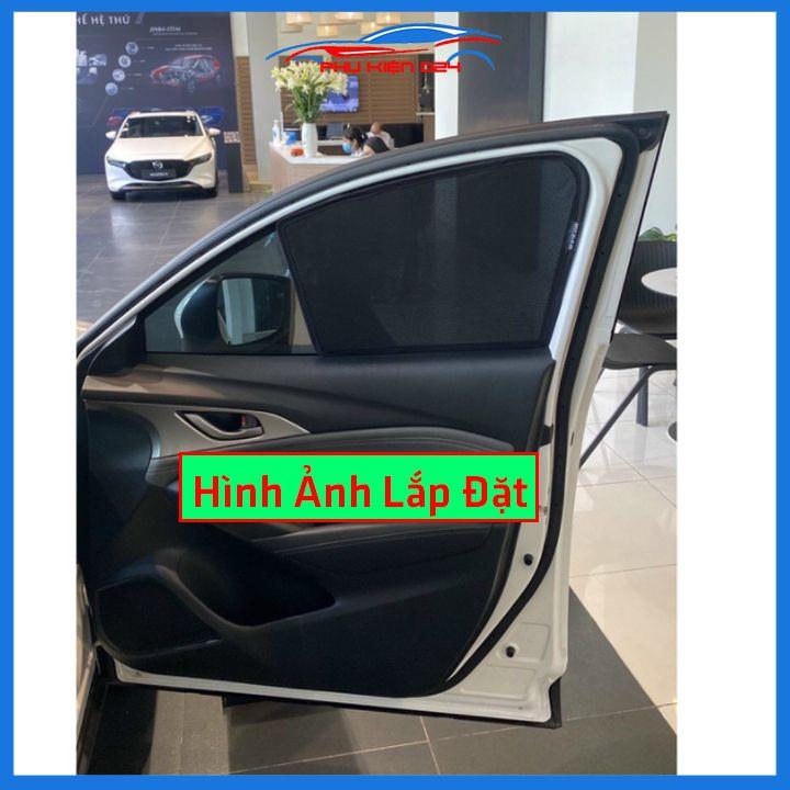 Bộ 4 rèm chắn nắng nam châm Corolla Cross 2020 khung cố định chống tia UV