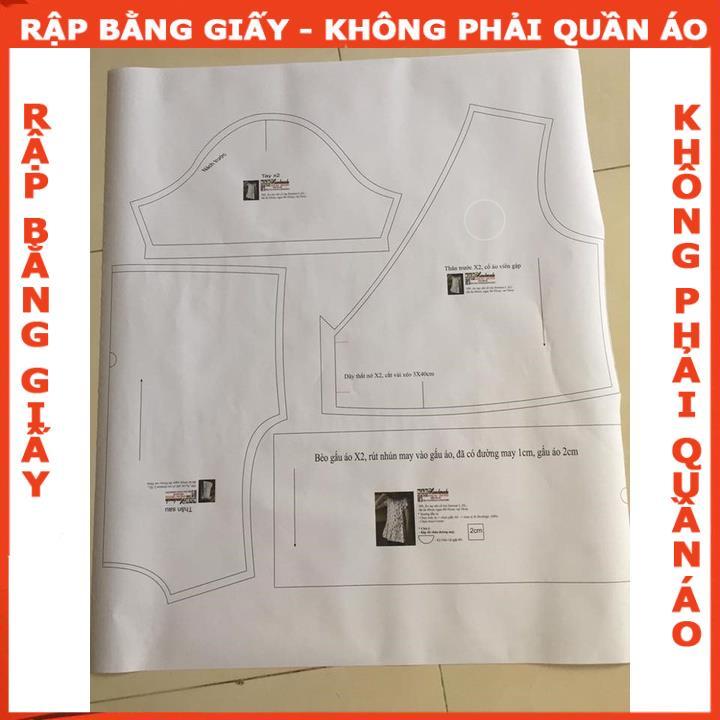 Rập giấy A0 đầm bé gái mã R253 (BẢN VẼ)