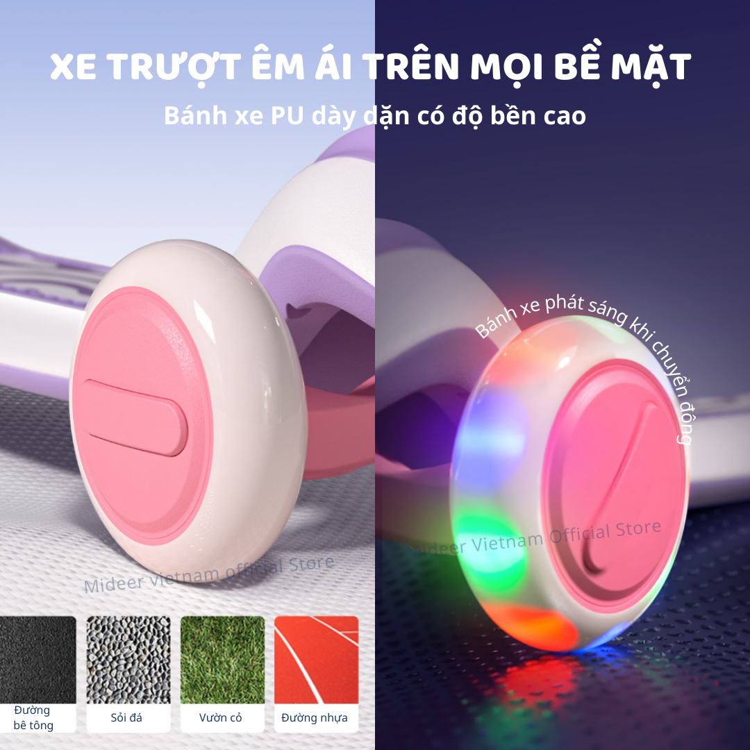 Xe Trượt Scooter Mideer Cao Cấp gấp gọn có ghế ngồi cho bé