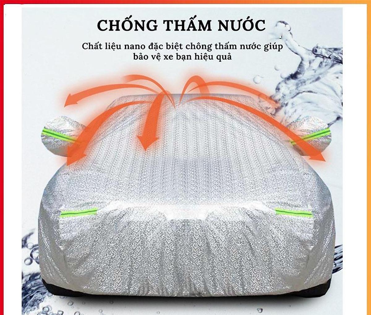 Bạt Phủ Ô Tô VINFAST FADIL, LUX A 2.0, LUX SA 2.0, Chất Liệu Bạt Tráng Nhôm 3 lớp, có phản quang