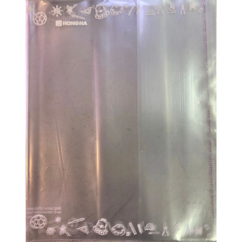 Bọc sách giáo khoa tiếng Anh nylon Hồng Hà 198 x 280mm - 3531 (tập 5 chiếc)