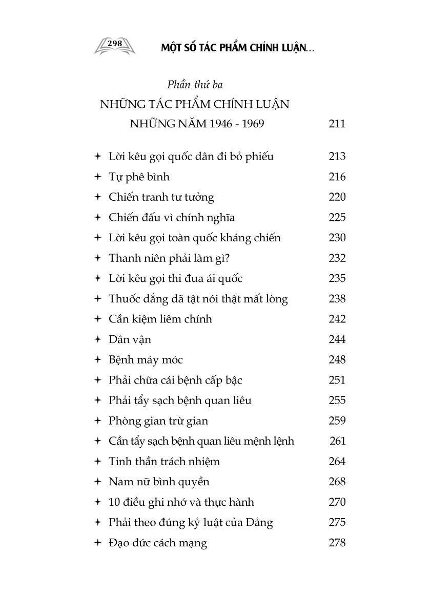 Một số tác phẩm chính luận tiêu biểu