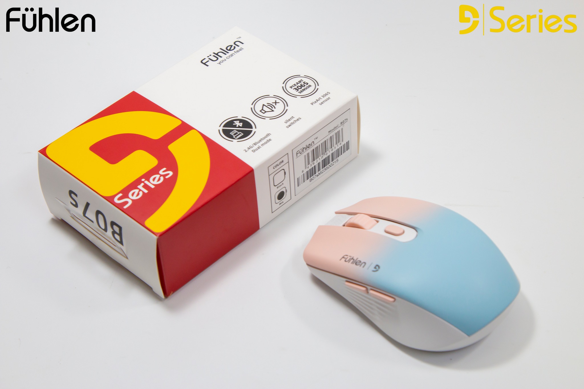 Chuột Bluetooth Silent Fuhlen B07s Dual-mode BLT và wireless 2.4G, Tặng kèm pin- Hàng chính hãng
