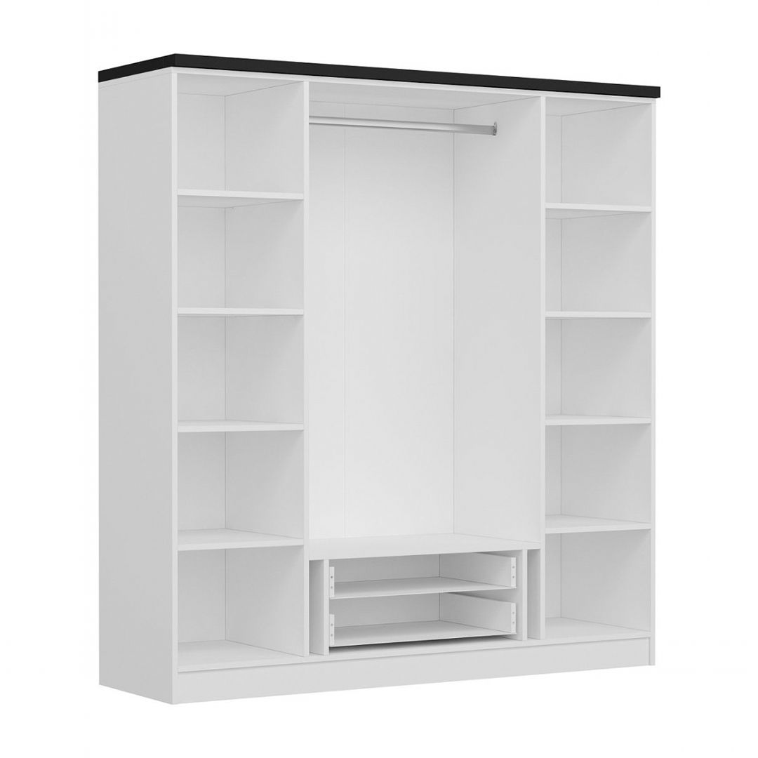 Tủ quần áo gỗ kiểu nhất tự lưu trữ đồ đa dạng SMLIFE Calypco