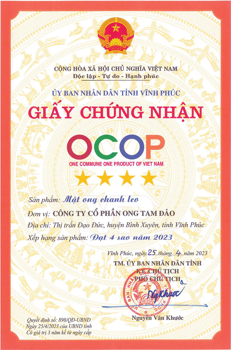 Mật ong chanh leo Honeco 15 gói x 15g