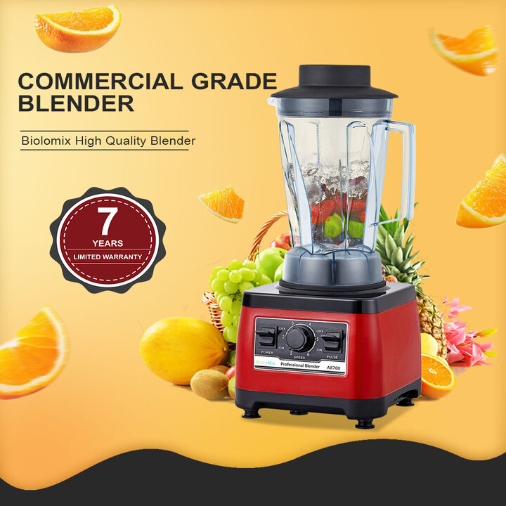 Máy xay sinh tố chuyên nghiệp Biolomix A8700 Công suất 2200W-Dung Tích 2Lít, Bảo hành động cơ lên tới 7 năm,- Hàng nhập khẩu