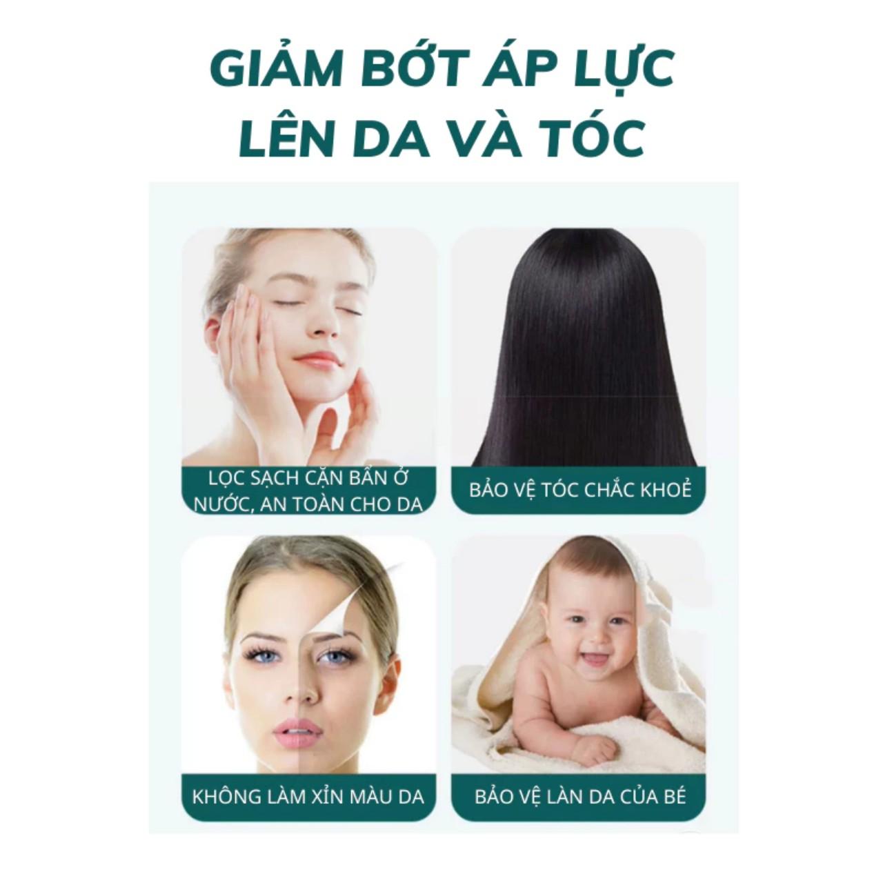 Vòi Sen Tăng Áp, Đầu Vòi Hoa Sen Mát Xa 4 Trong 1, 3 Chế Độ Áp Suất Cao Tiết Kiệm Nước, Lõi Cotton Lọc Cho Nhà Tắm - HÀNG chính hãƞg MINIIN