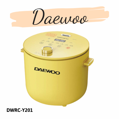 Nồi cơm điện đa chức năng Daewoo DWRC-Y201 1L lòng nồi phủ Ceramic, với 7 chế độ nấu -Hàng chính hãng