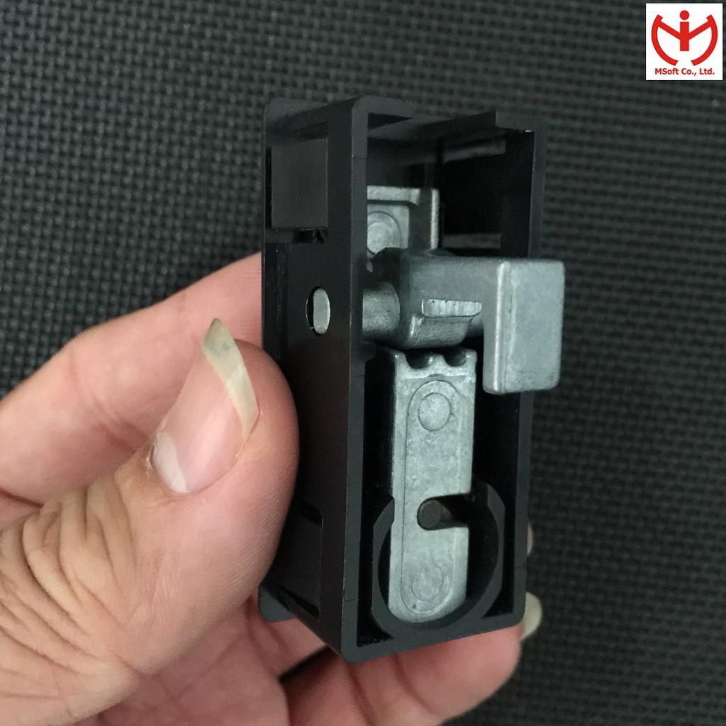 Khóa tủ sắt cửa lùa REAL T125 dùng cho tủ Hòa Phát 2 cánh trượt T6 chìa thau - MSOFT