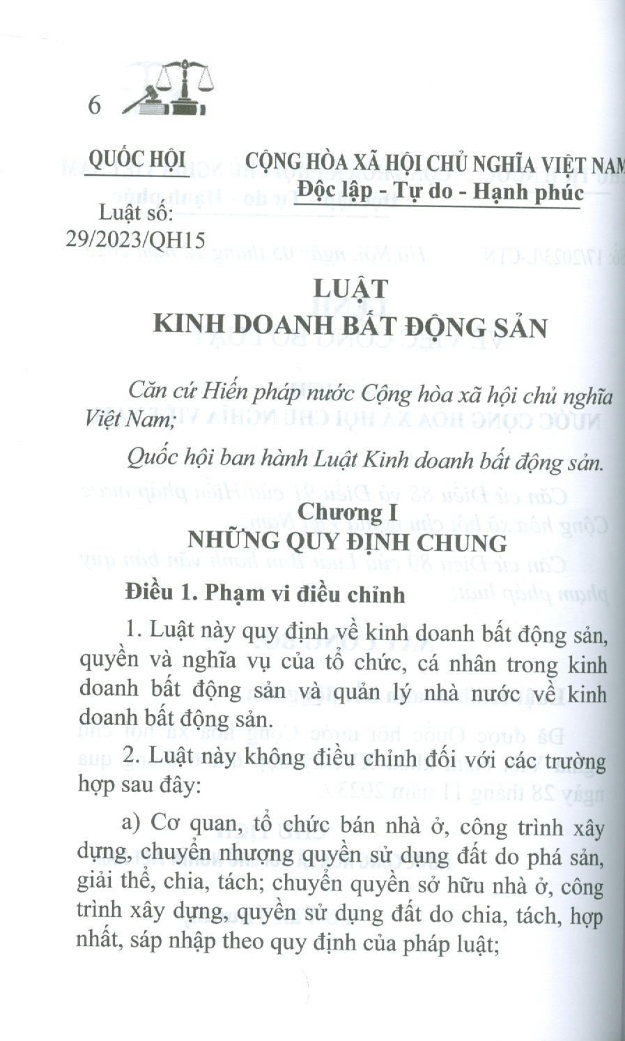 Luật Kinh Doanh Bất Động Sản (Có Hiệu Lực Thi Hành Từ Ngày 1/8/2024)