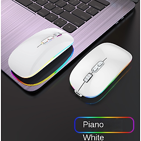 Chuột led không dây M103 Bluetooth + USB Wireless 2.4G - Pin sạc cổng typeC - Chống ồn cho máy tính hàng nhập khẩu