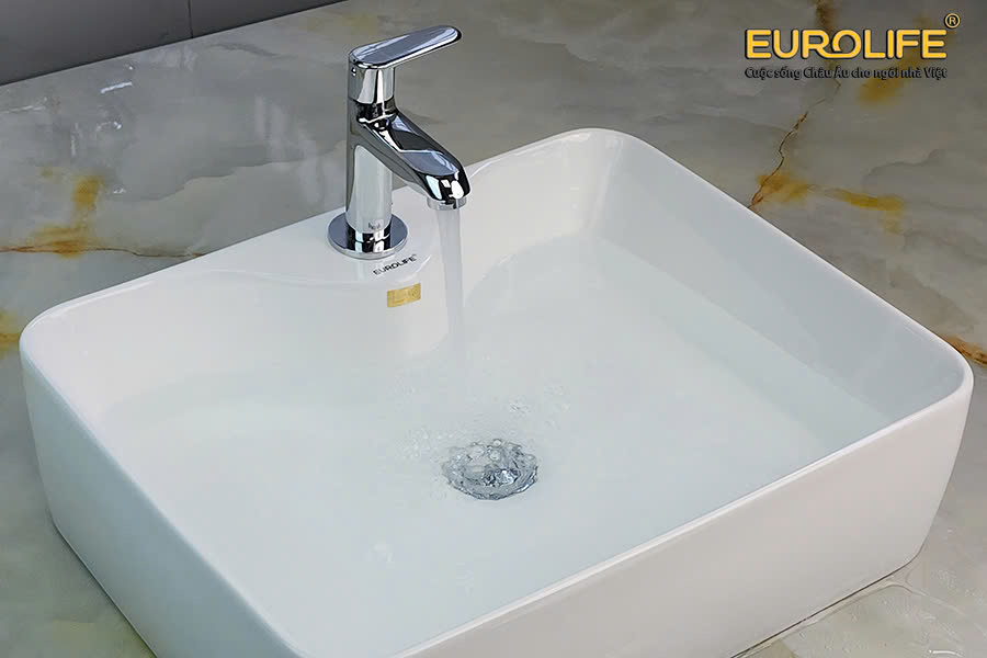 Vòi Lavabo lạnh chất liệu Đồng mạ Chrome Eurolife EL-LL120 (Trắng bạc)