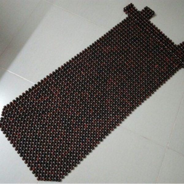 Đệm lót ghế ô tô hạt gỗ Mun hạt 12ly - kích thước 105 cm x45cm
