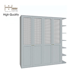 [Happy Home Furniture] ROTAN, Tủ quần áo 4 cánh mở 2mx2m , 200cm x 54cm x 200cm ( DxRxC), TCM_139