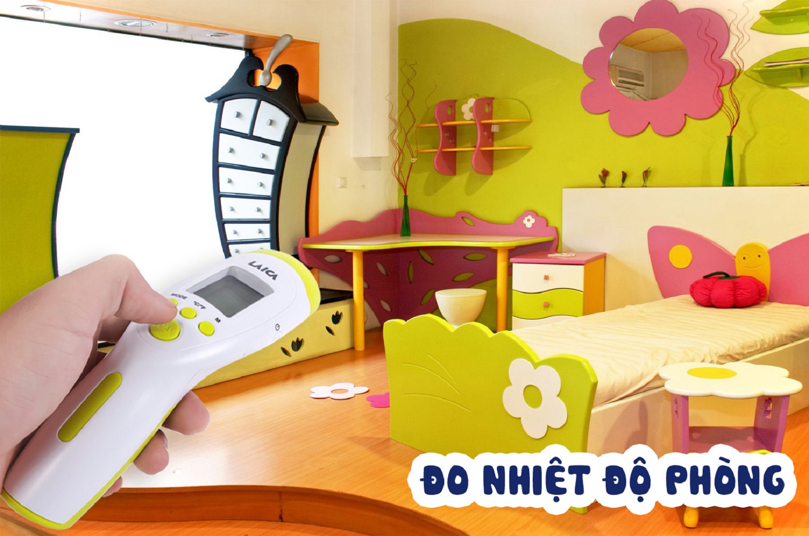 Nhiệt kế điện tử hồng ngoại đo trán đa chức năng Laica JXB-182