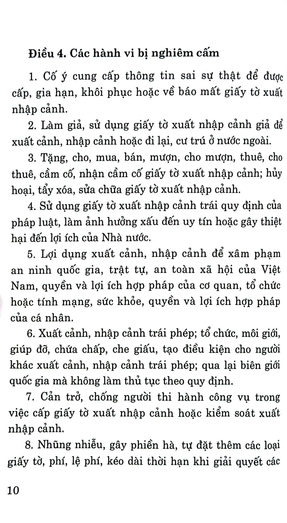 Luật Xuất Cảnh, Nhập Cảnh Của Công Dân Việt Nam (Hiện Hành) (Sửa Đổi, Bổ Sung Năm 2023)