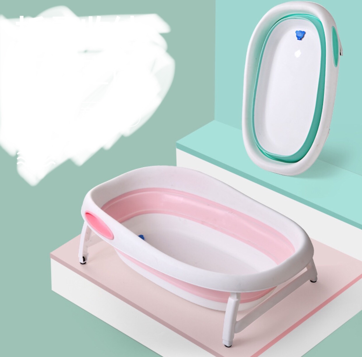 Chậu tắm cho bé cao cấp gập gọn tiết kiệm không gian