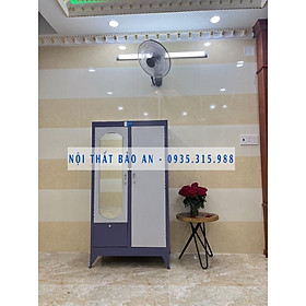 Tủ sắt quần áo cao 1m6 ngang 90cm tím- TSDT13
