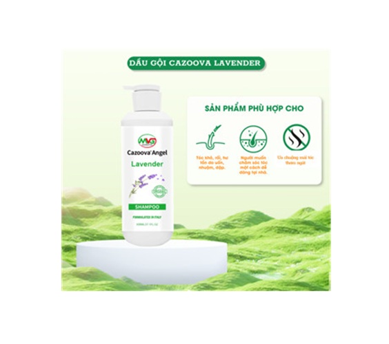 Dầu gội đầu Sạch Gàu, Phục Hồi Hư Tổn giảm thiểu tóc gãy rụng Cazoova Lavender 800ML