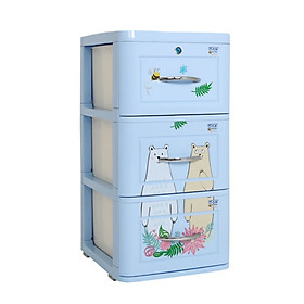 [Chính hãng Qui Phúc] Tủ nhựa trẻ em LUCKY 3 tầng, nhựa chính phẩm 100% an toàn cho bé