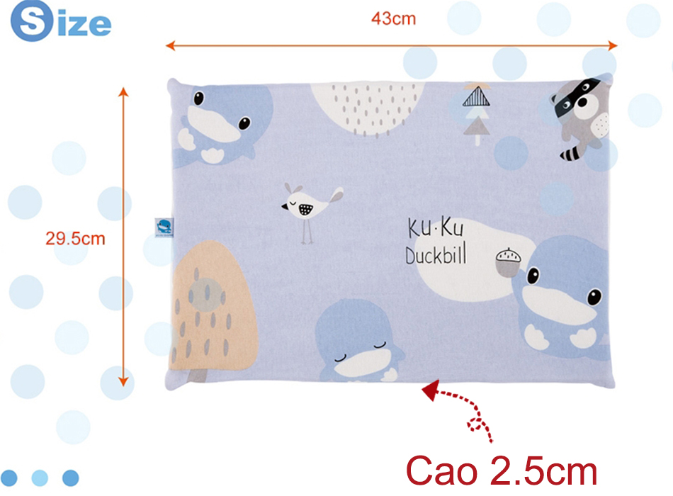 Gối cao su non kuku thế hệ mới siêu mềm mịn và đàn hồi KU-PLUS 29,5x43x2,5cm ku2047 new
