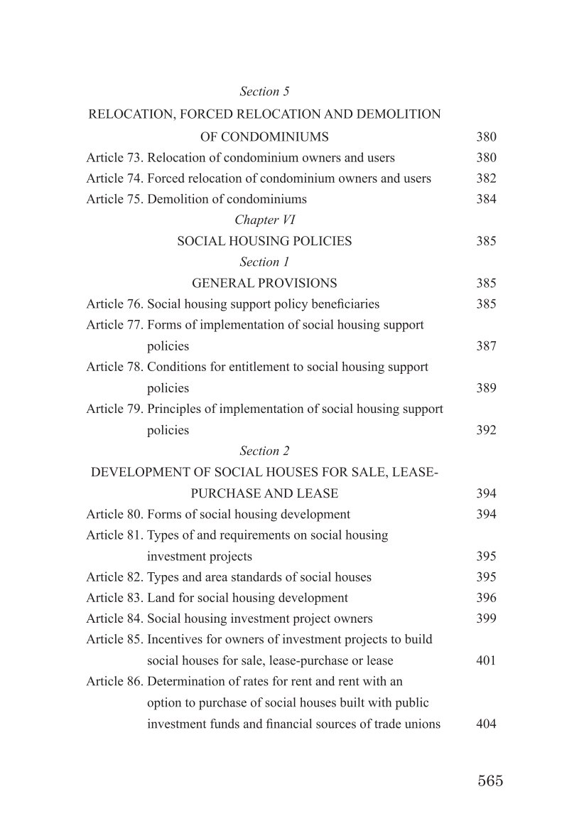 Luật nhà ở 2023 (song ngữ Việt Anh) The 2023 Housing Law (Vietnamese -English)