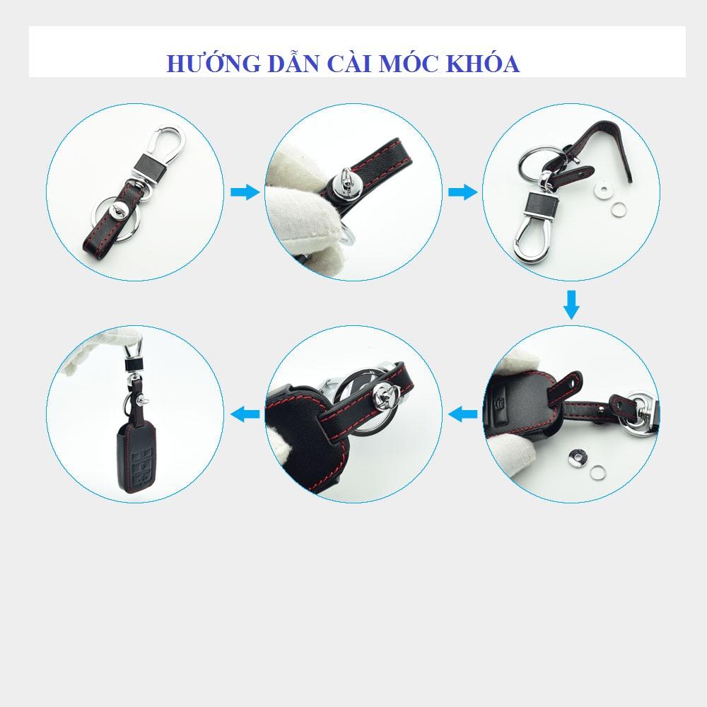 Bao Da Chìa Khóa Dành Cho Xe Ford Ecosport, Focus, Fiesta Da Thật Mẫu Chìa Thông Minh