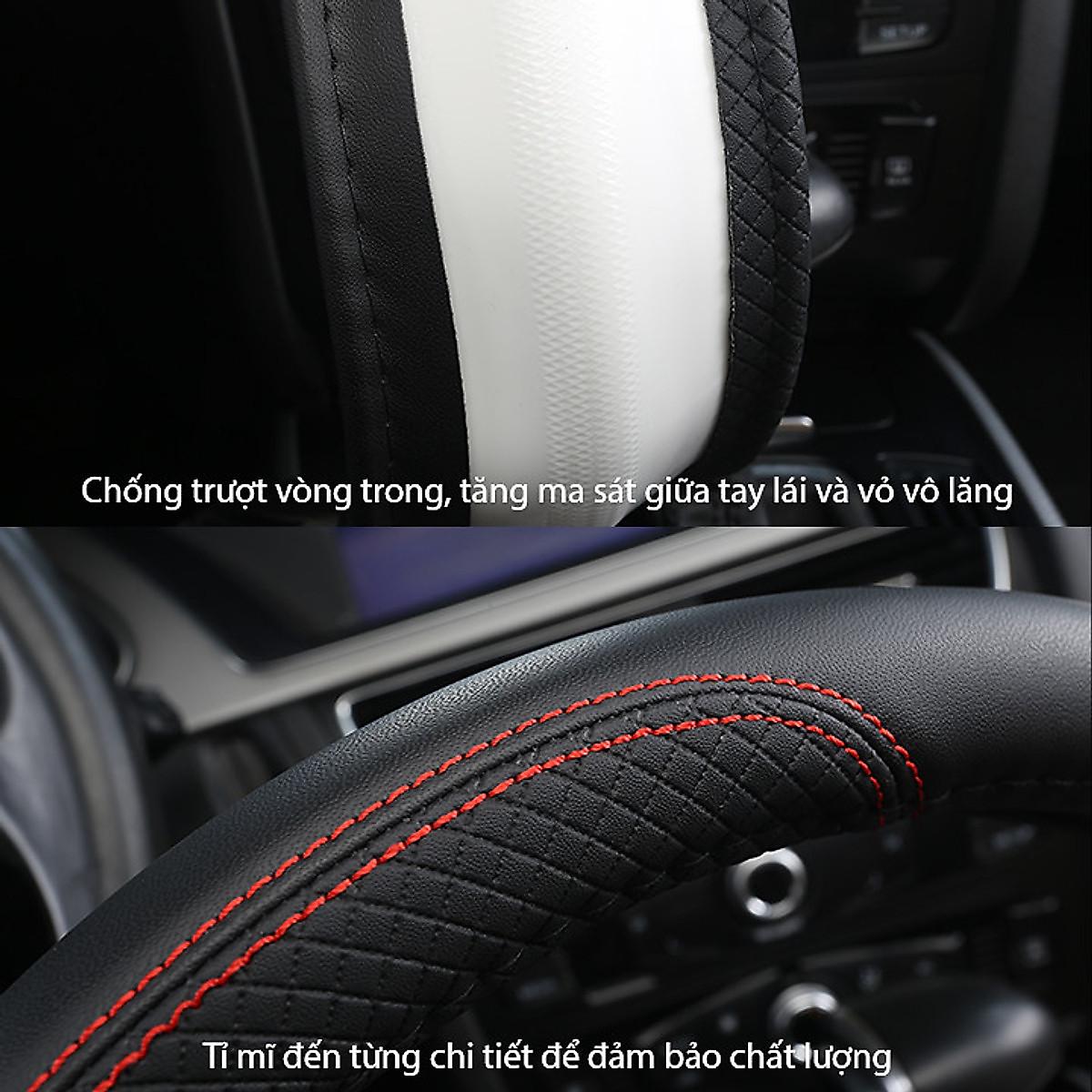 BỌC VÔ LĂNG Ô TÔ PHONG CÁCH THỂ THAO - Tặng bảng SĐT gắn taplo