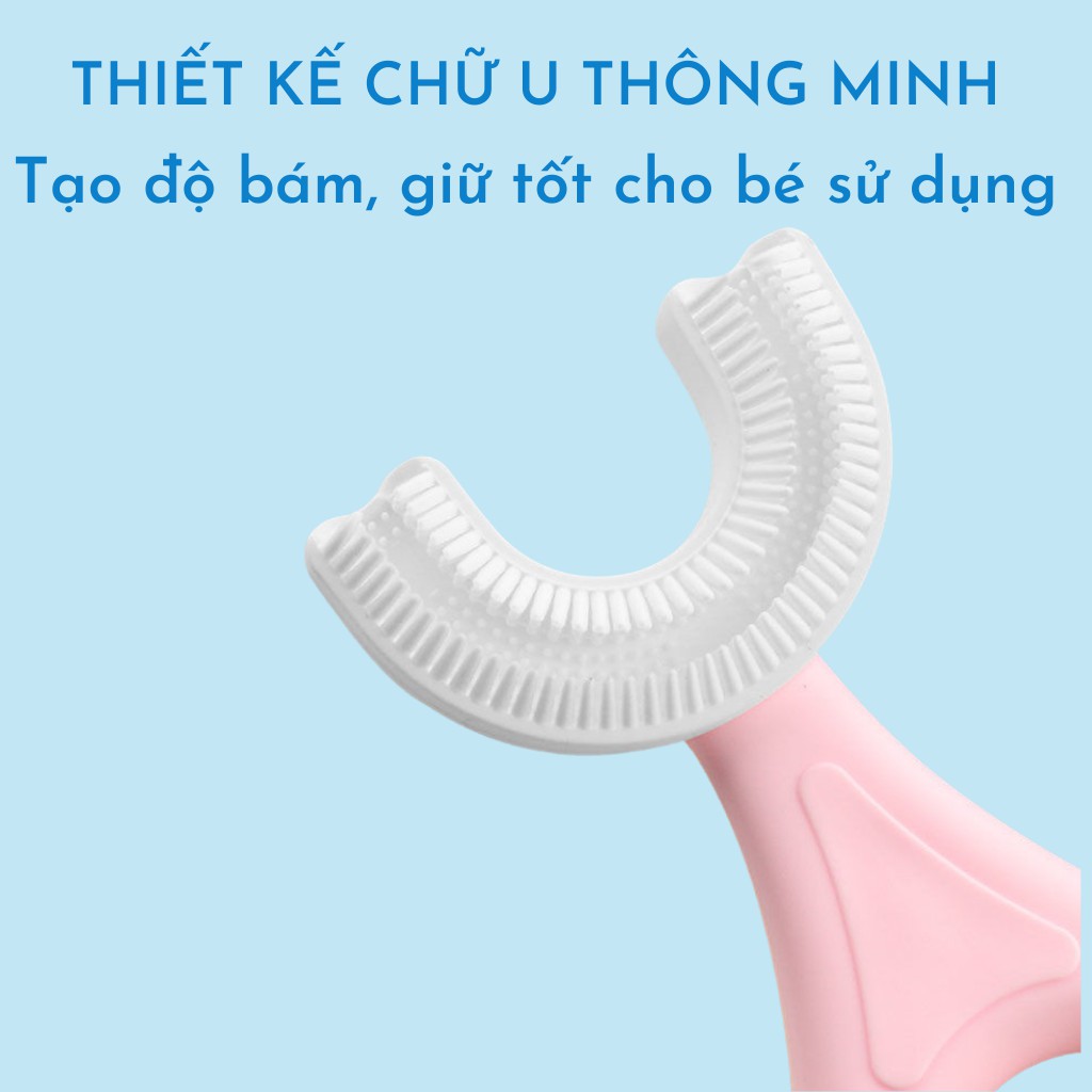 Bàn Chải Đánh Răng Silicon Hình Chữ U Cho Trẻ Em MINIIN - Cho Bé Từ 2 - 6 Tuổi