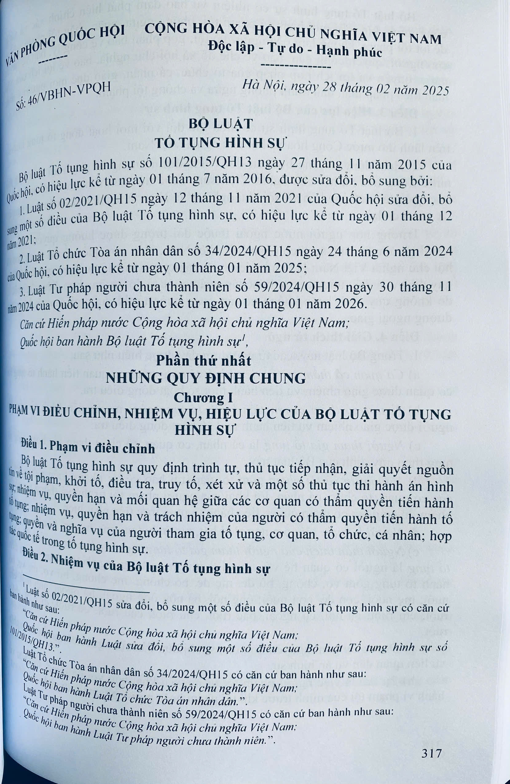 Bộ Luật Hình sự ( Sửa đổi, bổ sung năm 2025 ) - Bộ Luật Tố Tụng Hình Sự ( Sửa đổi, bổ sung năm 2025 )