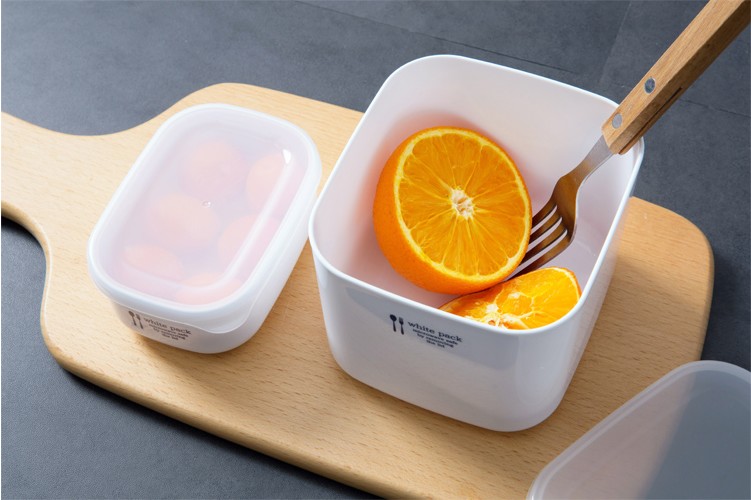 Set 02 hộp đựng thực phầm White Pack 700ml và 800ml, thiết kế tinh tế, đẹp mắt, khả năng giữ kín hơi vượt trội - nội địa Nhật Bản