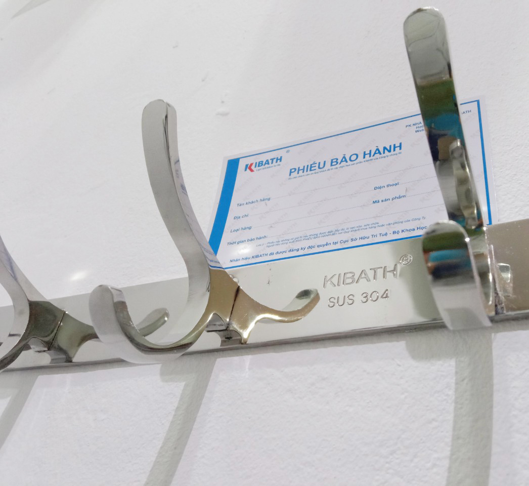 Móc Áo Kibath Đúc 6 Chấu Inox 304,KB-417