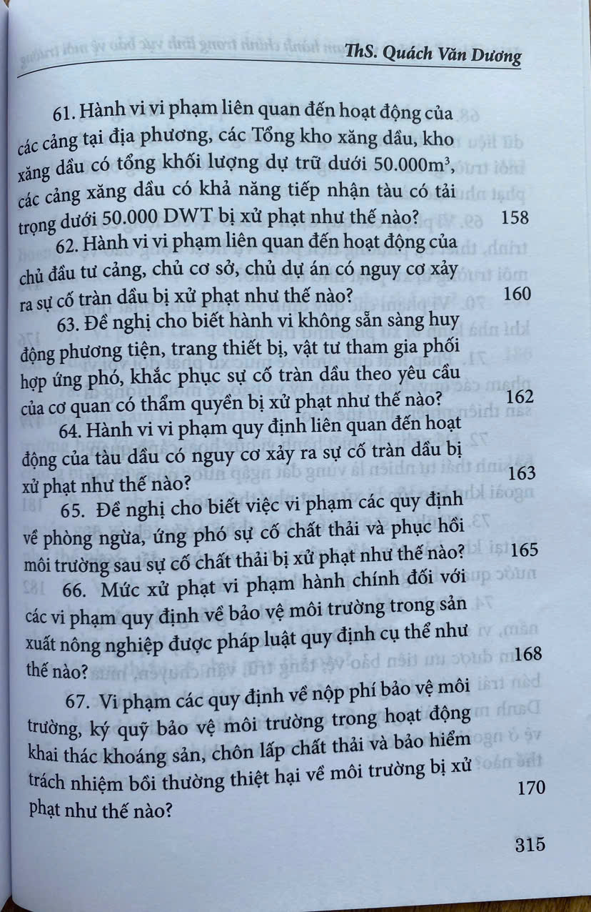 Hỏi - Đáp Về Xử Phạt Vi Phạm Hành Chính Trong Lĩnh Vực Bảo Vệ Môi Trường