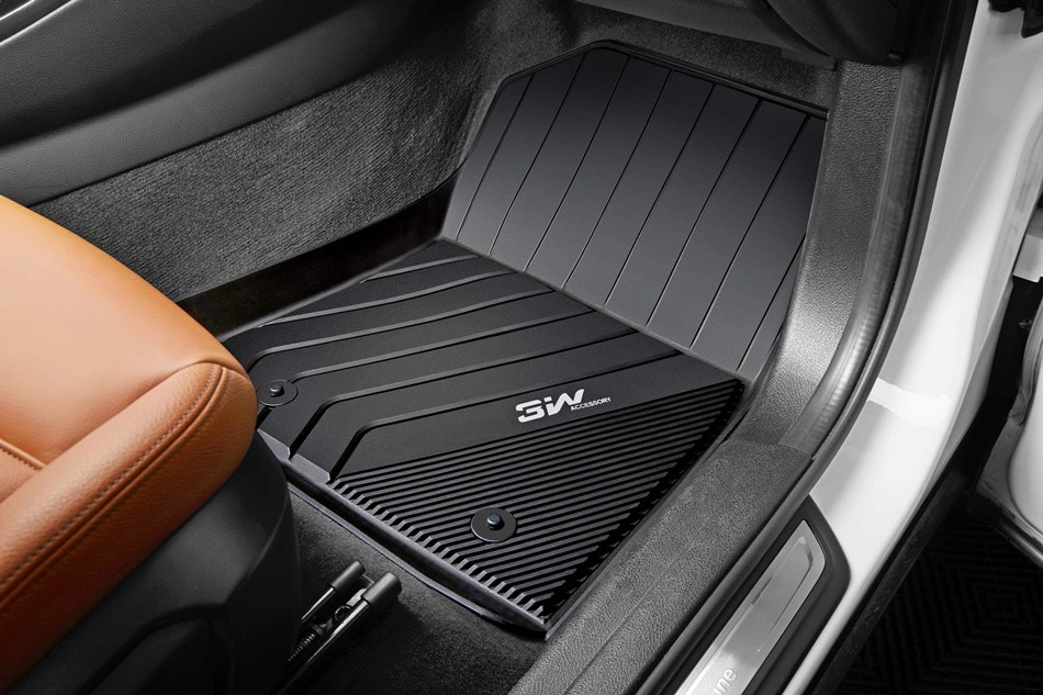 Thảm lót sàn xe ô tô BMW 520i/528i/530i 2016- đến nay nhãn hiệu Macsim 3W - chất liệu nhựa TPE đúc khuôn cao cấp - màu đen
