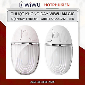 Chuột Không Dây Bluetooth 5.0 WiWU Magic Dual Mode - Sạc USB C, cho MacBook/Laptop, Kết Nối 2.4G, Độ nhạy 1200DPI không độ trễ Sử Dụng Lên Đến 500 Tiếng - Hàng nhập khẩu