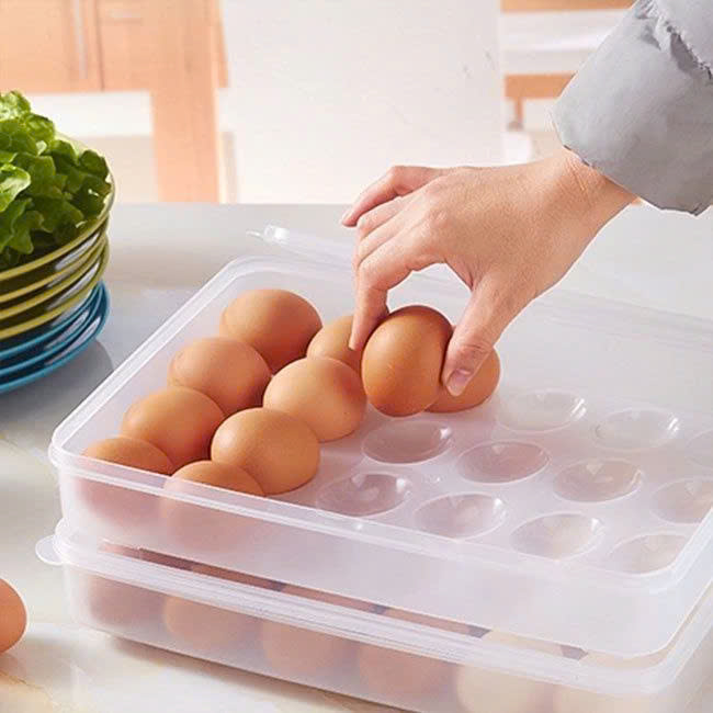 Hộp đựng trứng 24 quả Việt Nhật (6786) trong suốt gọn nhẹ giúp cố định những quả trứng nằm yên một vị trí, bảo quản trứng