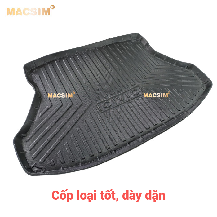Lót cốp xe ô tô (qd) Civic 2011-2015 chất liệu TPV thương hiệu Macsim màu đen