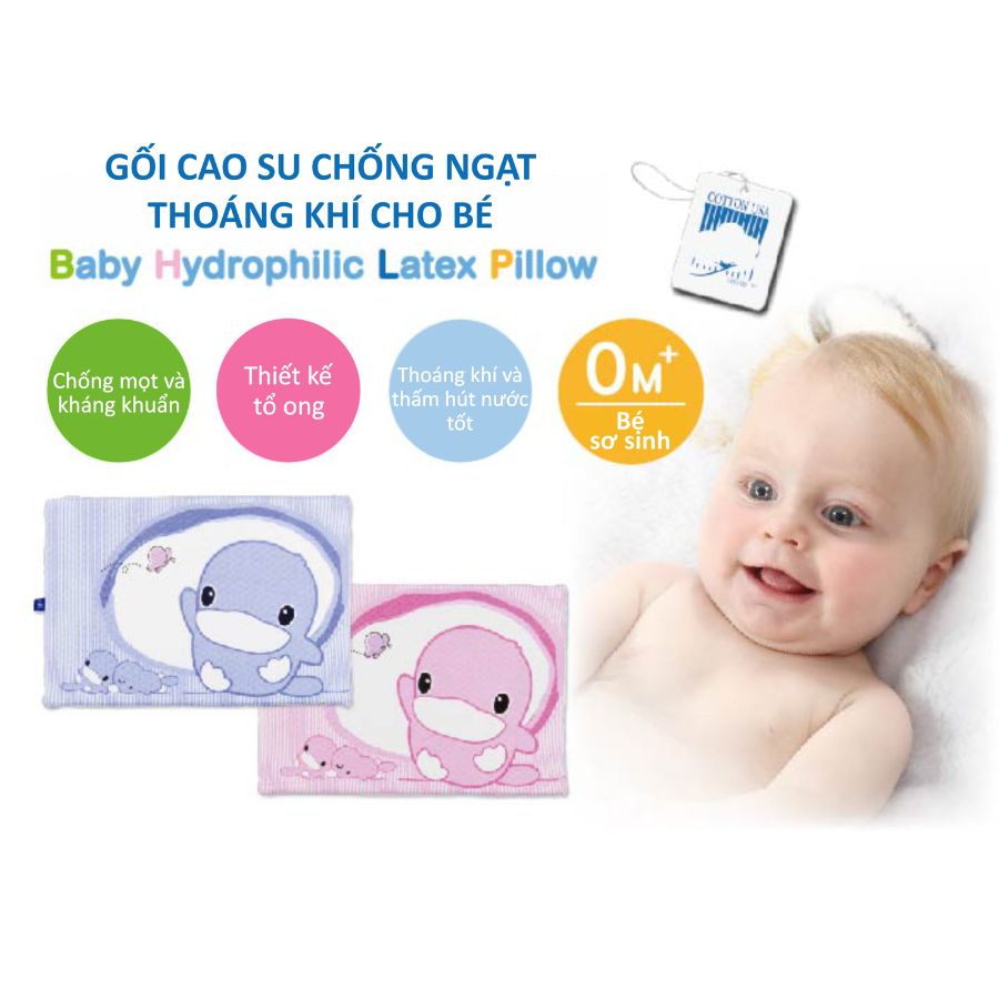Gối Cao Su Chống Ngạt Thoáng Khí Kuku KU2047 (33 x 48 x 2.5 cm)