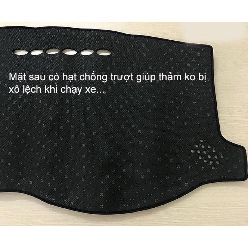 Thảm Taplo Nhung Xe Nissan Navara 2015-2022, chống nóng tốt, chống trơn trượt, vừa khít theo xe