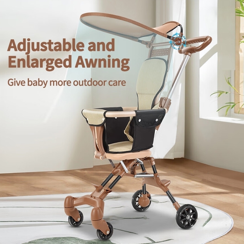 Xe đẩy cho bé, Xe đẩy gấp gọn em bé đi du lịch siêu gọn nhẹ (Tặng Kèm Đệm Ghế, Có Thể Đảo Chiều)