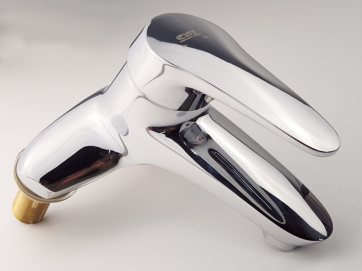 Vòi Lavabo 2 chân nóng lạnh Đồng mạ Chrome Eurolife EL-LOT03-1 (Trắng bạc)