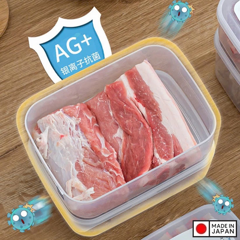 Hộp thực phẩm kháng khuẩn Ag+ 1.3L - Hàng nội địa Nhật Bản nhập khẩu chính hãng