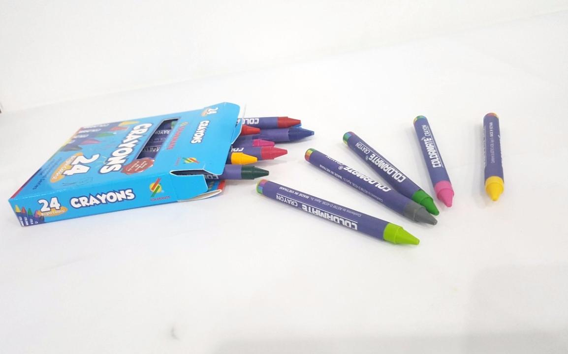 Bút Sáp Màu 24 Cây Hộp Giấy Colormate - CRAYONS-24P