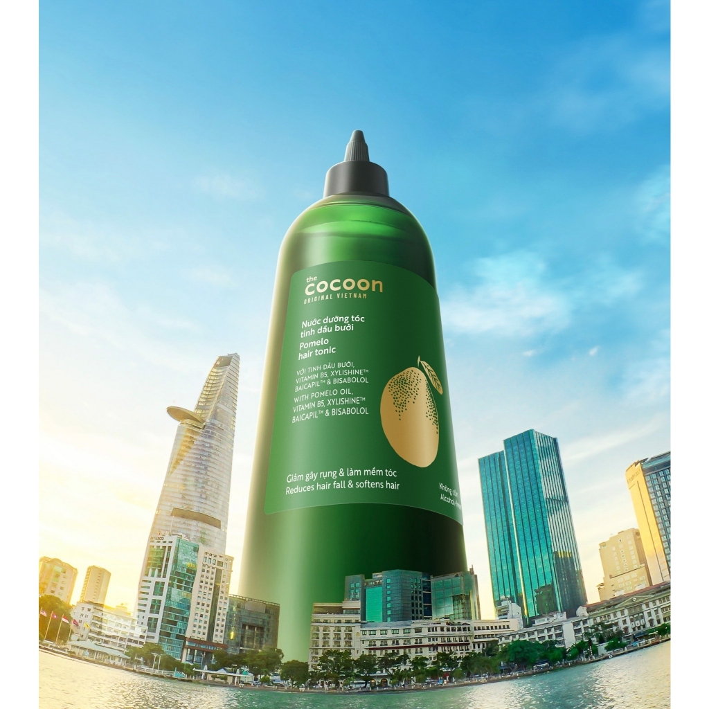 BIGSIZE - Nước dưỡng tóc tinh dầu bưởi Pomelo Cocoon giúp giảm gãy rụng & làm mềm tóc 310ml