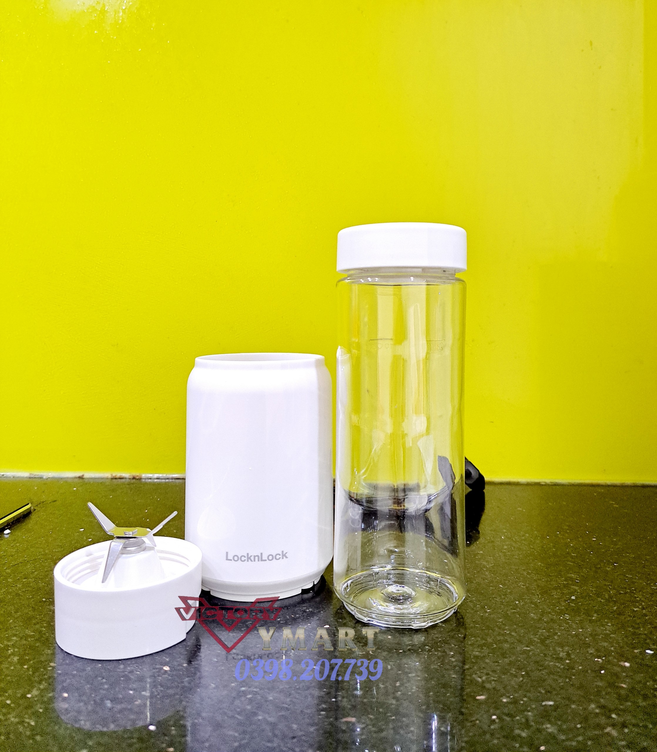 Máy Xay Sinh Tố Mini Blender Locknlock EJM433WHT (Model 2024), 220-240 V, 50/60 Hz, 150 W, 280 ml - Hàng Chính Hãng