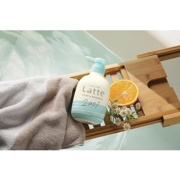 Dầu Gội 2 Trong 1 Dành Cho Cả Gia Đình Kracie Ma & Me Latte 2 In 1 Rinse In Shampoo 490 mL