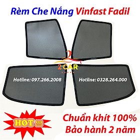 Rèm Che Nắn xe Vinfast Fadil loại 2 Rèm Chắn Nắng Nam Châm Cho Xe ô tô, Bộ 4 Tấm, có nam châm