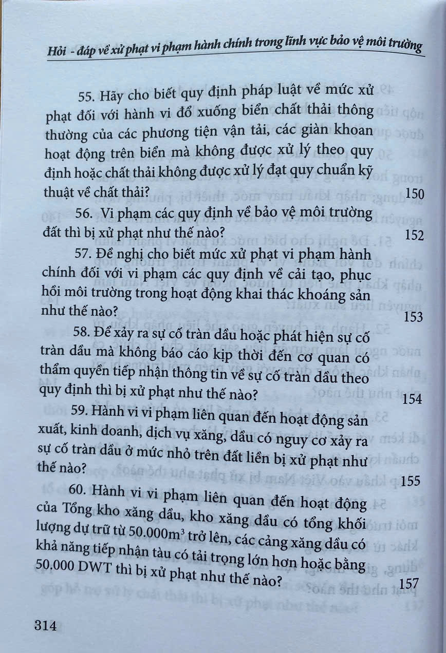 Hỏi - Đáp Về Xử Phạt Vi Phạm Hành Chính Trong Lĩnh Vực Bảo Vệ Môi Trường