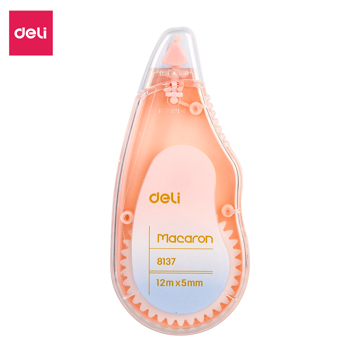 Băng xóa bút xóa kéo 12m Deli - Hình trái cây - Hồng/Xanh lá/Xanh dương - Set 3 chiếc - EH333